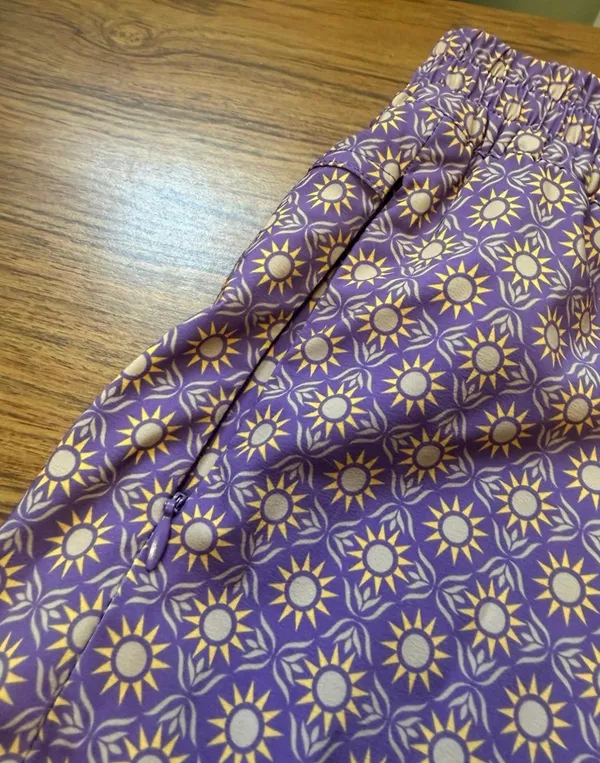 Jetty Women’s session short sunflower pattern Purple - Image 3