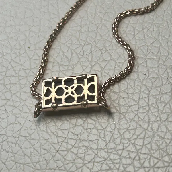 Kendra Scott Pattie Rose Gold Rectangle‎ Drusy Stone Pendant Necklace - Image 4