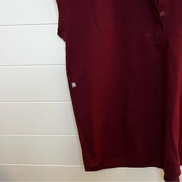 Figs Rafaela top Burgundy Size oversized XS Nursing Scrub Top Only - Image 2