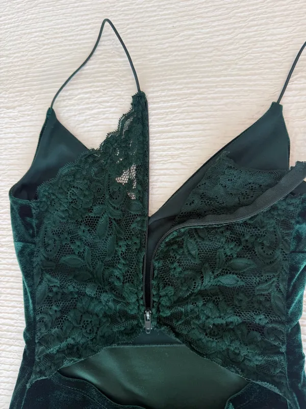 B. Darlin green velvet and lace dress size 0 - Image 12