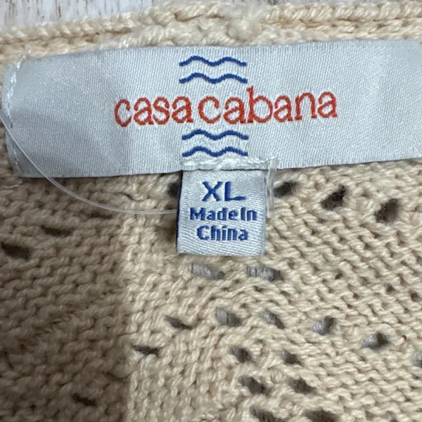 Casa Cabana Tan Beige Fisherman Chevron Knit Sweater and‎ Midi Skirt Set XL - Image 3