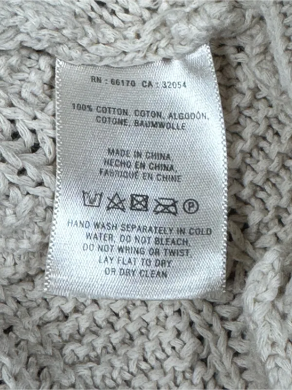 Anthropologie Angel of the North Harvest Moon Cotton Poncho Sweater Size S - Image 7