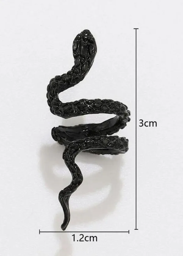 Snake ear cuff Black - Image 4