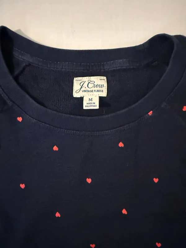 J.Crew Heart Pattern Crewneck  - Image 3