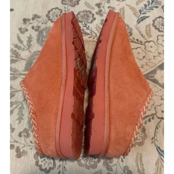 Bearpaw Tabitha Shell Pink Suede Wool Blend Slippers Clogs Women's Size 7 - Image 5