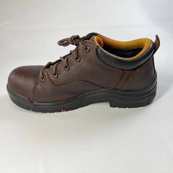 Timberland PRO Women's Steel Toe Work‎ Shoes Brown Leather EH Safety Size 9.5M - Image 6
