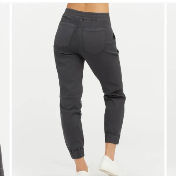 Spanx Stretch Twill Cargo Jogger Size L In Washed Black New With Tag - Image 3