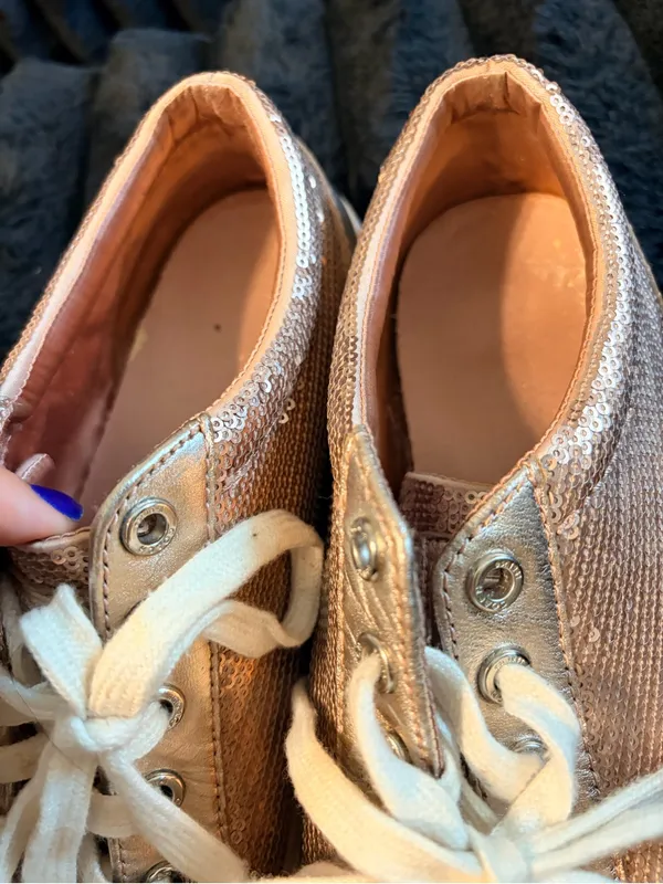 Coach Womens Metallic Rose Gold Low-Top Sneakers - Image 7