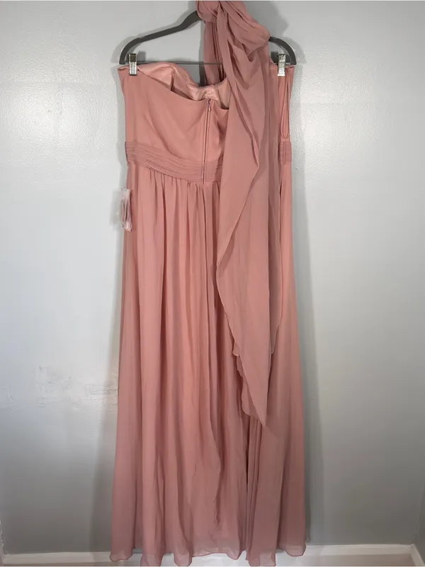 Birdy Grey Grace Convertible Chiffon Gown Plus Size 3X Rose - Image 7