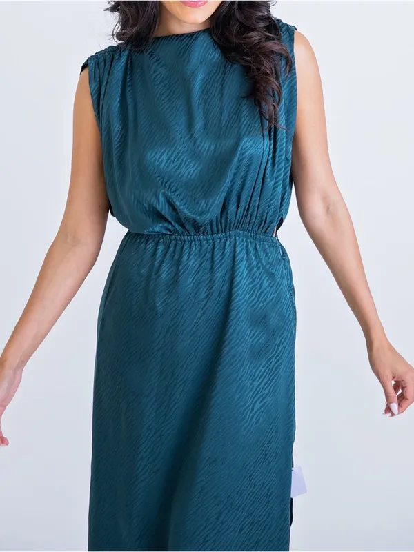 Karlie Satin Forest Midi Dress Size Small - Image 5