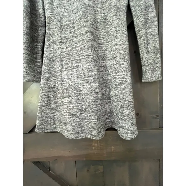 Altar'd State Gray‎ Marl Knit Asymmetrical Button Dress Medium Skater Grunge - Image 7