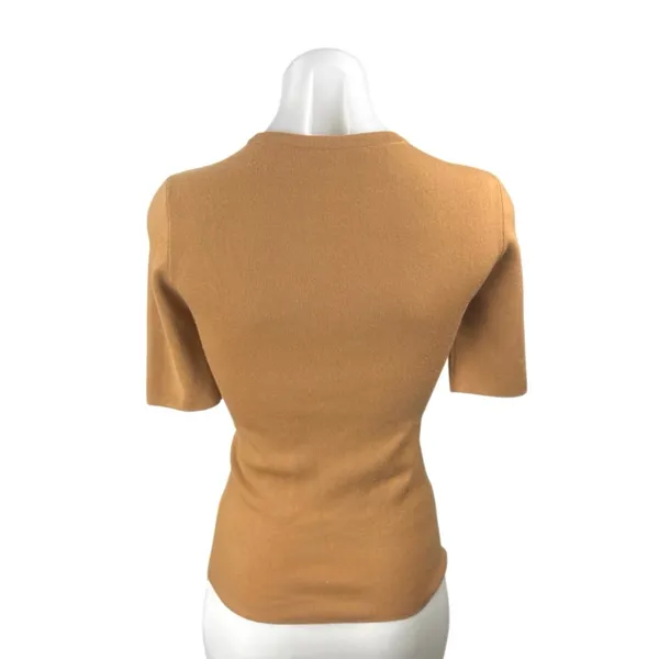 Michael Kors Women's Tank Ribbed Knit Short Sleeve Crewneck Sweater Top Size XS - Image 3