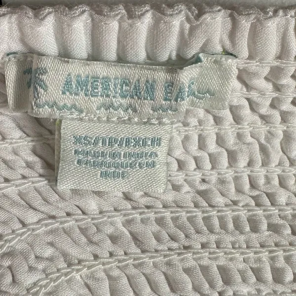 American Eagle White Lace Trim Shorts XS Boho Smocked Waist Lightweight‎ - Image 6