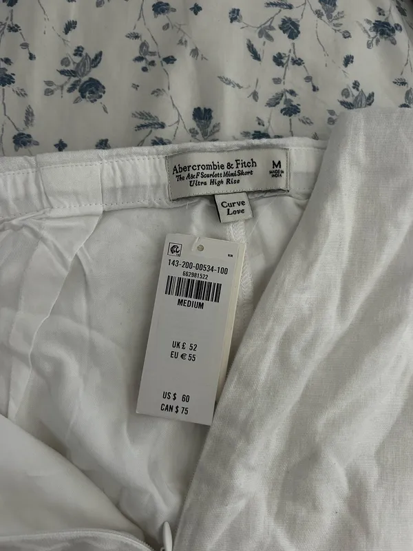 Abercrombie Linen Blend Curve Love Scarlett Mini Skirt - Image 4