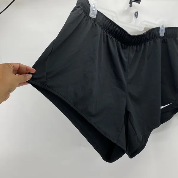 Nike Dri-Fit black draw string athleisure workout casual shorts - Image 3