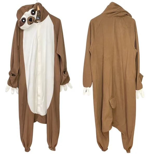 Sazac Island Sloth Kigurumi Animal Jumpsuit Halloween Costume Pajamas Unisex - Image 4