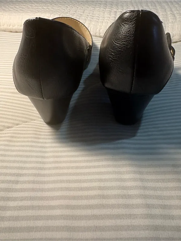 Life Stride Black Mary Jane Block Heel Pumps Size 8M - Image 5