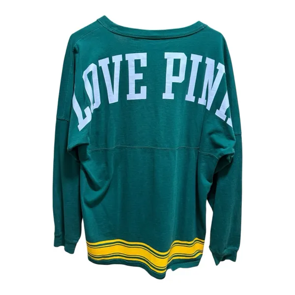 Victoria’s Secret PINK NFL Green Bay Packers Oversized Long Sleeve T Size Large - Image 6