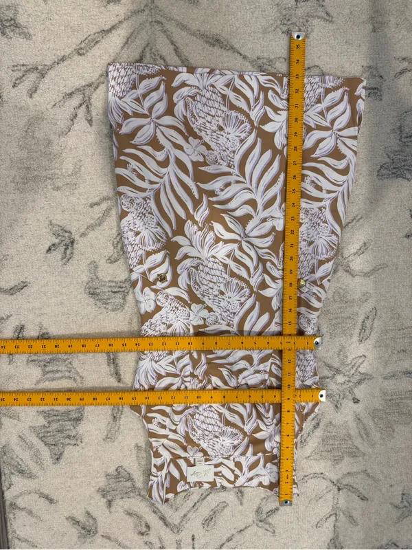 Lilly Pulitzer Tan Dress with White Tropical Floral Print NWOT - Image 13