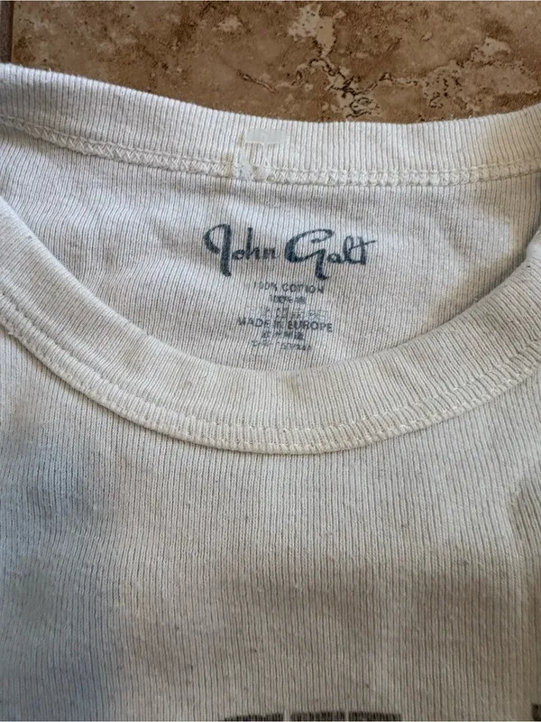 Brandy Melville White Crewneck Graphic Tee - Image 2