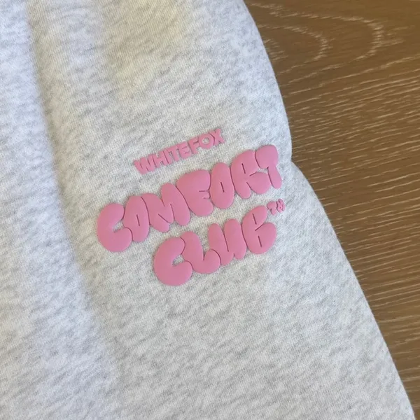 White Fox Comfort Club Sweatpants Mist Size S in Gray Pink - Image 3