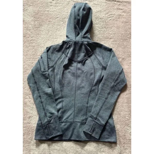 Athleta Women's Gray Full Zip Hooded Sweatshirt‎ Size Small - Image 13