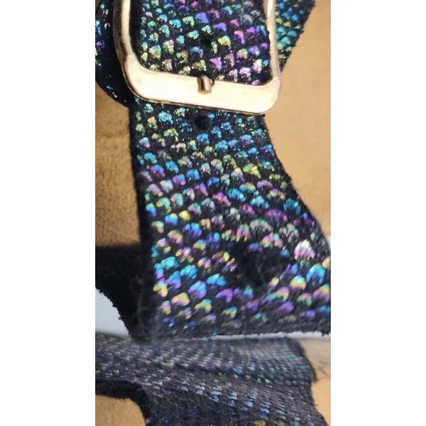 Iridescent Slide‎ Sandals Adjustable Buckle Straps Comfort Casual - Image 4