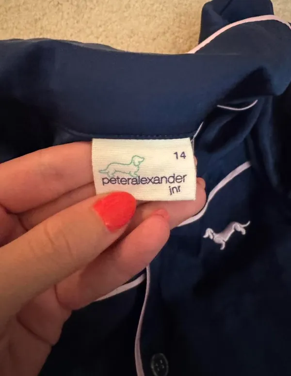 Peter Alexander Satin Pajamas Blue Size XS - Image 3