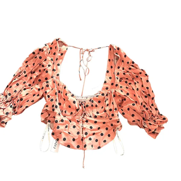 FOR LOVE & LEMONS Keeley Polka Dot Crop‎ Top NWT Sz XS - Image 2