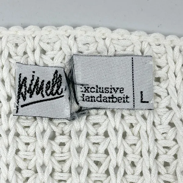 Cottagecore Handmade Womens Sweater L Retro Cable Knit Coastal Grandma Minimal‎ - Image 7