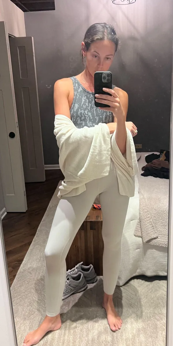lululemon cream colored wrap Shaw sweater  - Image 3