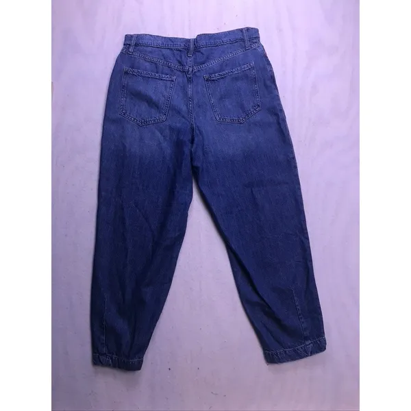 Banana Republic Barrel Jean Womens 31/12‎ Blue Excellent Tapered High Rise Denim - Image 6