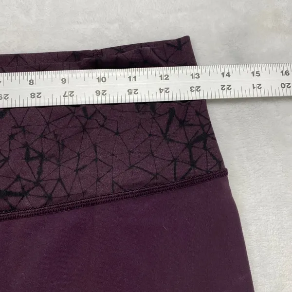 Lululemon‎ Leggings Purple Geometric Print Athletic Yoga Pants Womens Size 6 (S) - Image 4