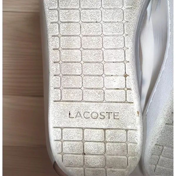 LACOSTE Hydez Sneaker In All White Leather Women's Size US 7.5 119-2-P SFA - Image 9