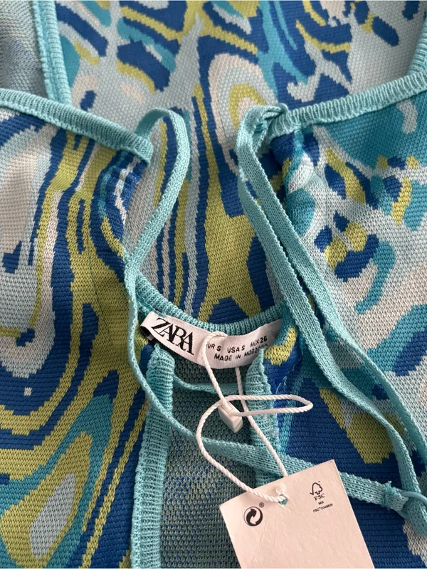 Zara Blue Long Dress - Image 3