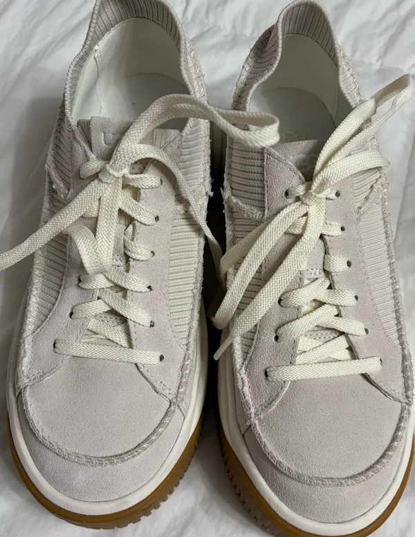 UGG EZ Duzzit Lace Sneakers Off-White 7.5 - Image 3