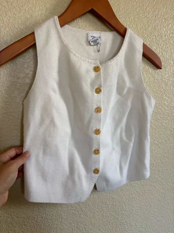 White button up crop top Size M - Image 3