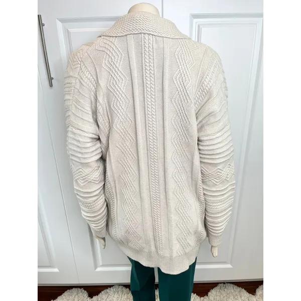 Pink Lily It Was All A Dream Chunky Beige Belted Cardigan NWOT - Image 6