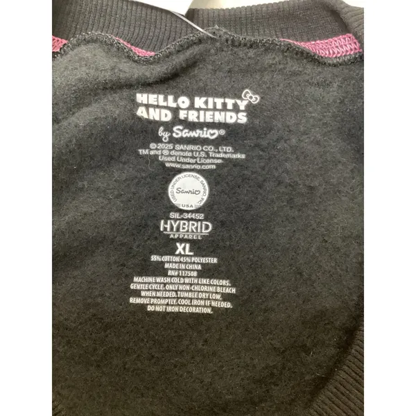 Sanrio Hello Kitty and Friends Halloween Glow in the Dark Sweatshirt XL Black‎ - Image 3