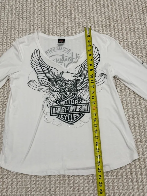 Harley-Davidson white graphic tee Bootlegger Knoxville Tennessee XL - Image 5