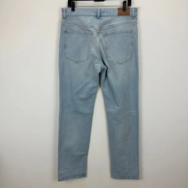 Madewell The Dean Easy Straight Foster Wash Light Blue Comfort Stretch US 30 NWT - Image 10