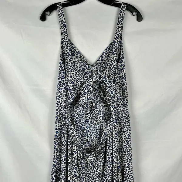 BTFBM Full Length Animal Print Back Cutout Summer Dress XL - Image 4