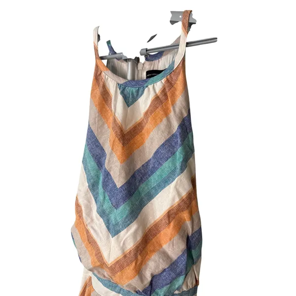 New York & Company Chevron Stripped Multicolor Women's‎ XXL Halter Dress *nwt* - Image 2