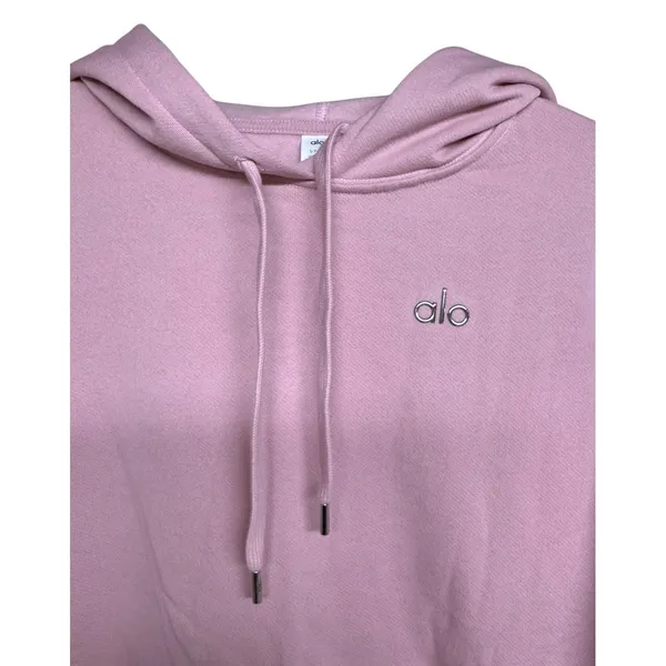 Alo Yoga Accolade Hoodie‎ Sweatshirt Ballet Pink Unisex Size Small - Image 3