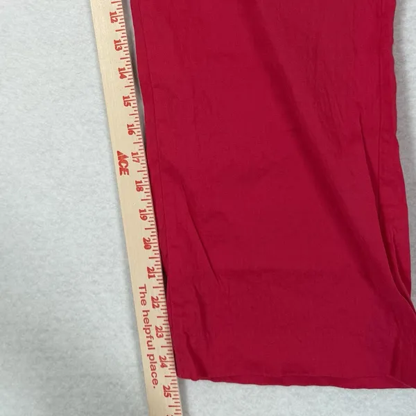 Anthropologie Cartonnier Linen Crop Wide Leg Pants Small Pink Mid Rise Pull On - Image 5