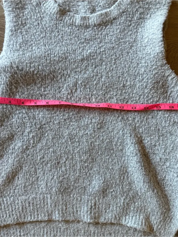 Knit Sleeveless Sweater Vest - Neutral Cream - Image 4