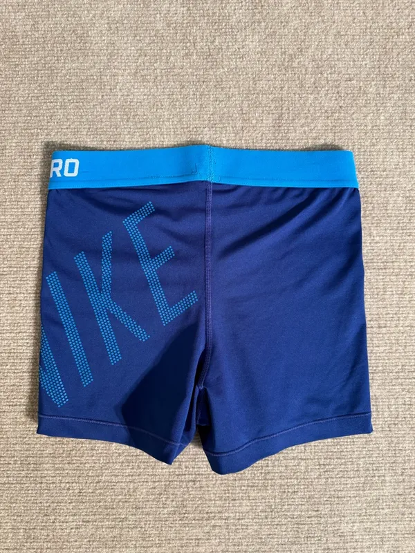 Nike Pro Women’s 3” Blue Compression Shorts Athletic Training Performance - M - Image 3