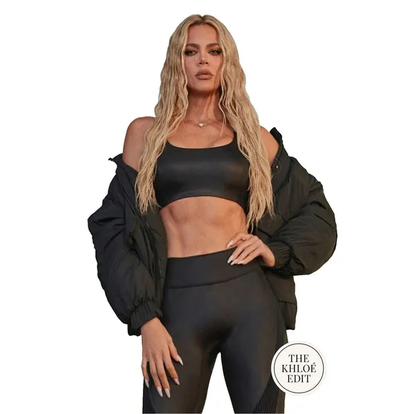 Fabletics Black Puffer Coat XL | Warm Winter Outerwear, Athletic Style - Image 2