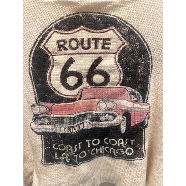 Altar'd State Route 66 Cropped Thermal Waffle Knit Long Sleeve Top‎ - Image 2