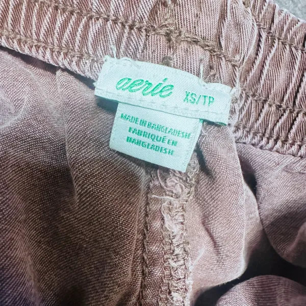 Aerie Sunwashed Purple Joggers XS Drawstring Elastic Waist Ankle‎ Zip Pants - Image 5